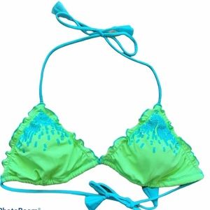 Victoria's Secret Lime Green Bikini Top NWOT